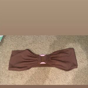 Aerie Chocolate Bandeau Swim Top ( never worn but took off tags )